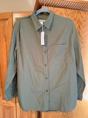 Outerknown Olive Green Button-Down Shirt